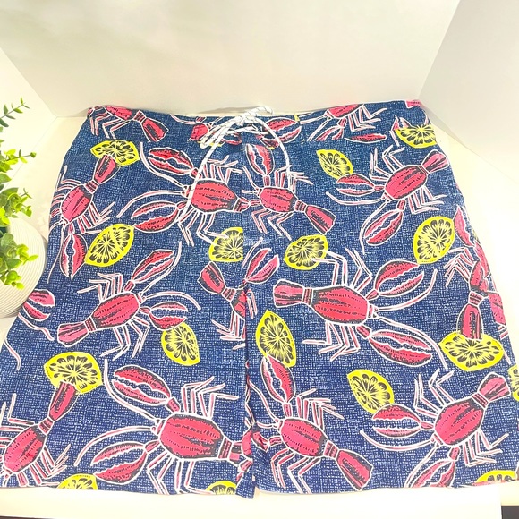 Lobster Men’s Swim Trunks Preppy Bathing Suit Blue Beach Swim Pool Size XXL - Picture 4 of 15